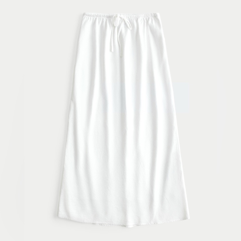 Hollister Pure White Linen Blend Skirt